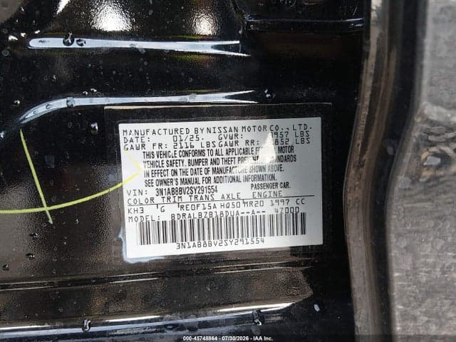 2025 NISSAN SENTRA S 9