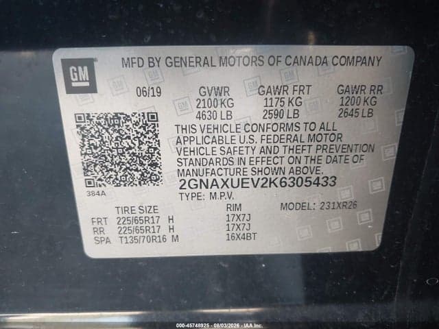 2019 CHEVROLET EQUINOX LT 9