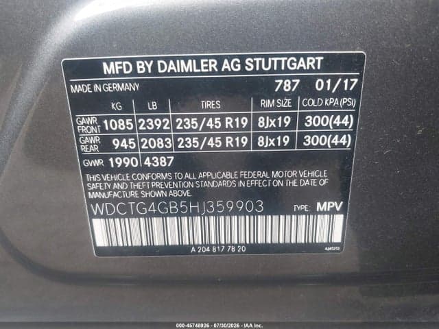 2017 MERCEDES-BENZ GLA 250 4MATIC 9