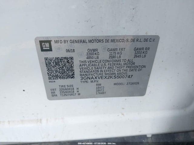 2019 CHEVROLET EQUINOX LT 9