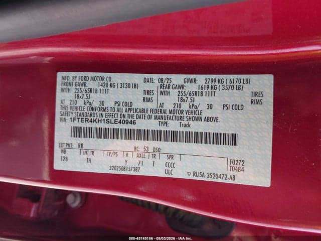 2025 FORD RANGER LARIAT 9