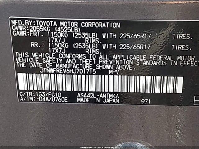 2017 TOYOTA RAV4 XLE 9