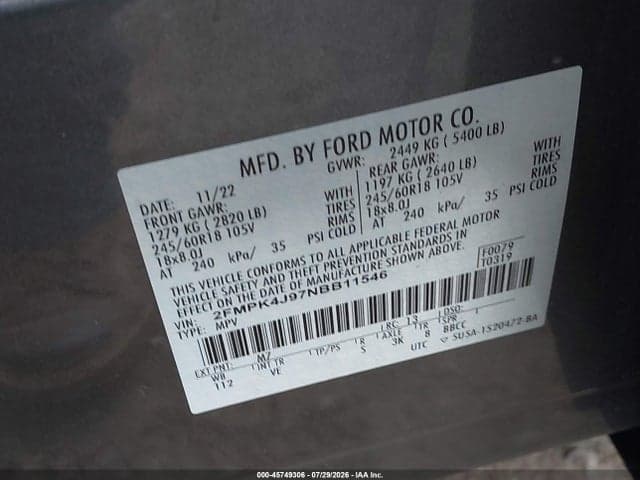2022 FORD EDGE SEL 9
