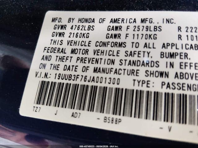 2018 ACURA TLX ADVANCE PKG 9