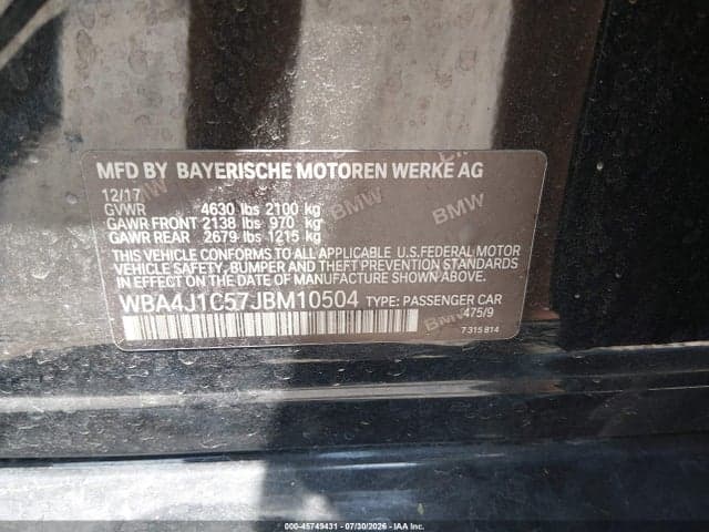 2018 BMW 430I GRAN COUPE 9