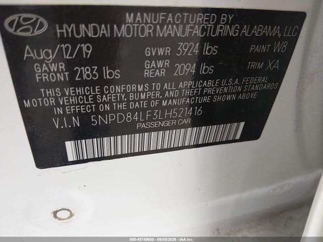 2020 HYUNDAI ELANTRA SEL 9