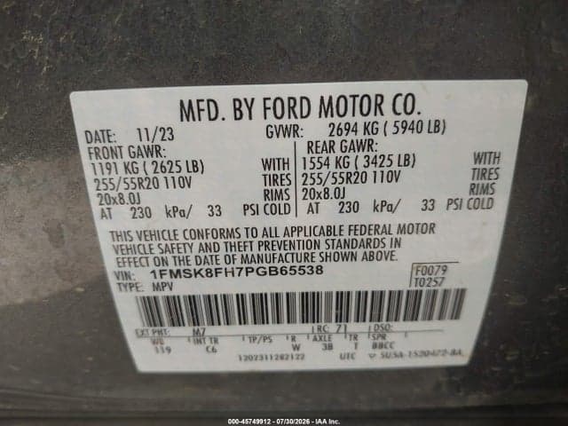 2023 FORD EXPLORER LIMITED 9