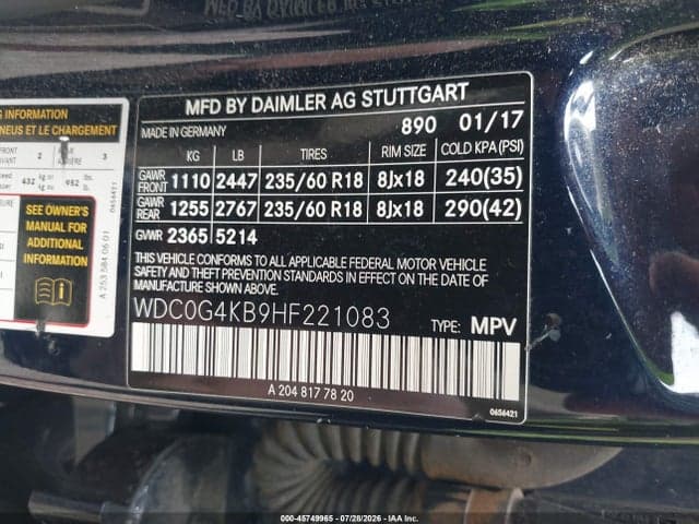 2017 MERCEDES-BENZ GLC 300 4MATIC 9
