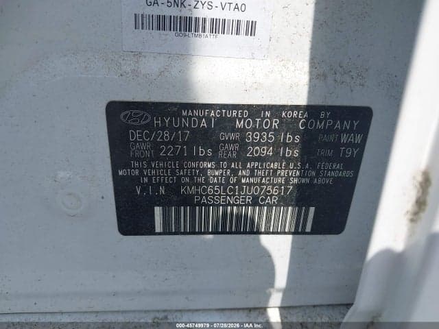 2018 HYUNDAI IONIQ HYBRID BLUE 9