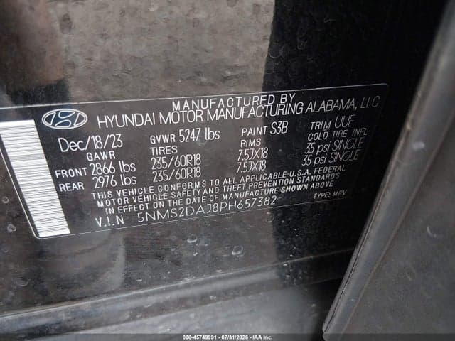 2023 HYUNDAI SANTA FE SEL 9