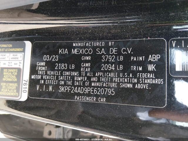 2023 KIA FORTE LXS 9