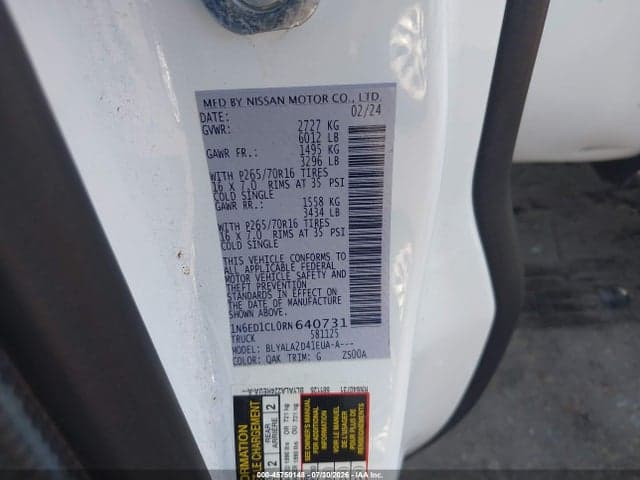 2024 NISSAN FRONTIER KING CAB S 4X2 9