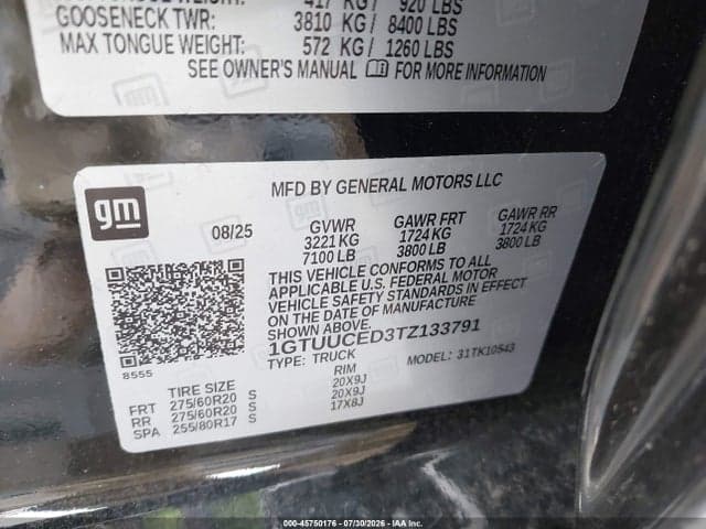 2026 GMC SIERRA 1500 , SHORT BED, ELEVATION, 4WD 9
