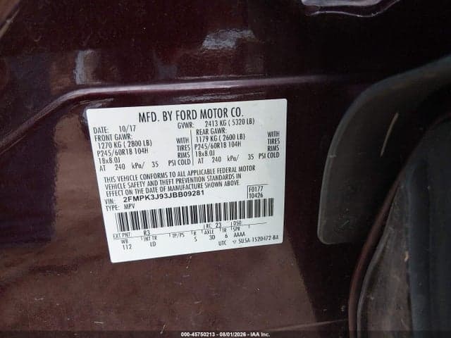 2018 FORD EDGE SEL 9