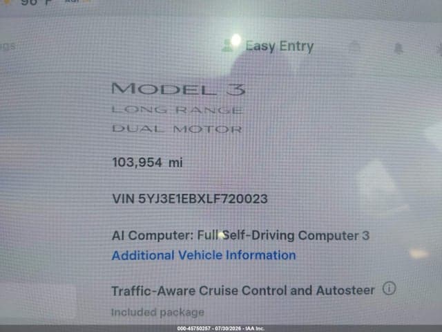2020 TESLA MODEL 3 LONG RANGE DUAL MOTOR ALL-WHEEL DRIVE 7