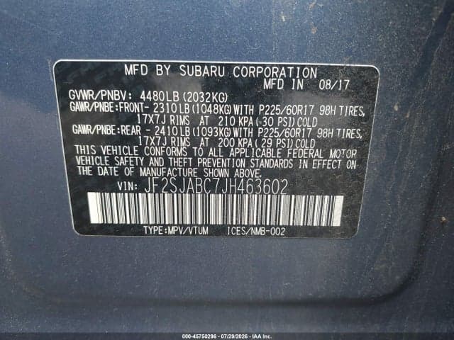 2018 SUBARU FORESTER 2.5I 9
