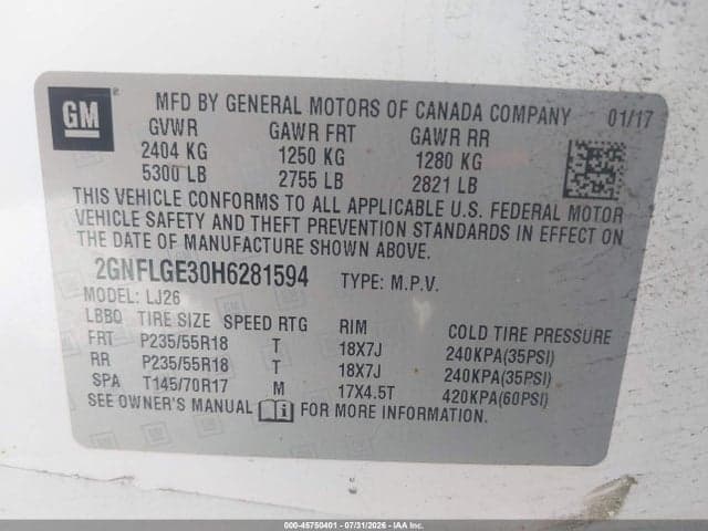 2017 CHEVROLET EQUINOX PREMIER 9