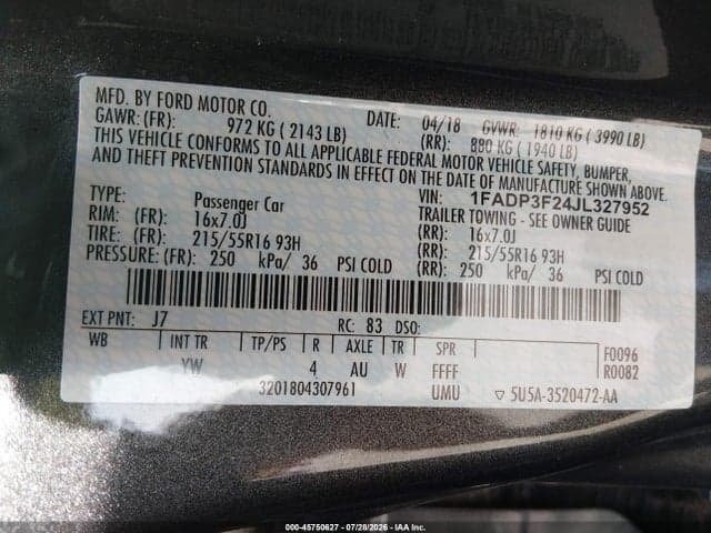 2018 FORD FOCUS SE 9
