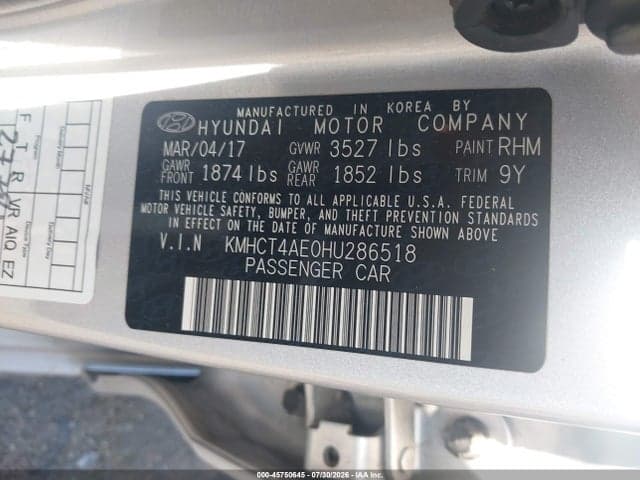 2017 HYUNDAI ACCENT SE 9