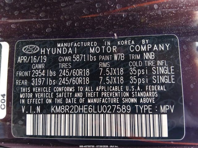 2020 HYUNDAI PALISADE SEL 9