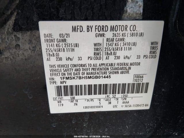2021 FORD EXPLORER 9