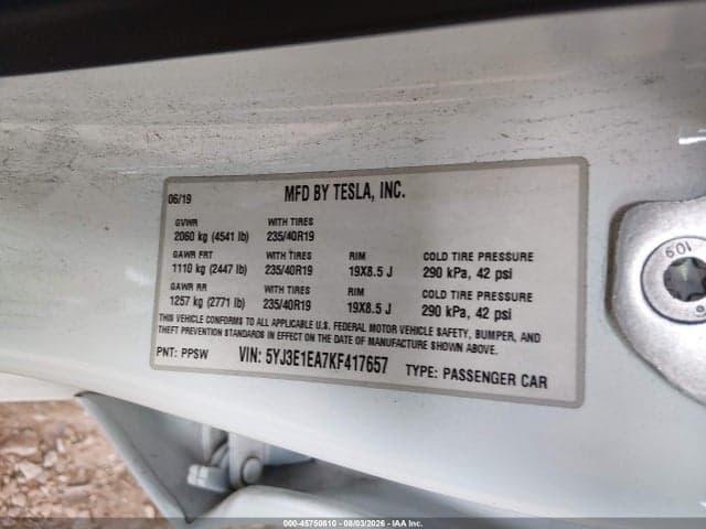 2019 TESLA MODEL 3 9