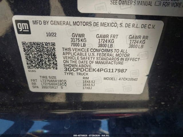 2023 CHEVROLET SILVERADO 1500 4WD SHORT BED CUSTOM TRAIL BOSS 9