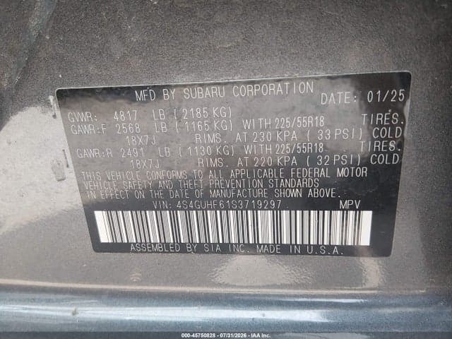 2025 SUBARU CROSSTREK SPORT 9