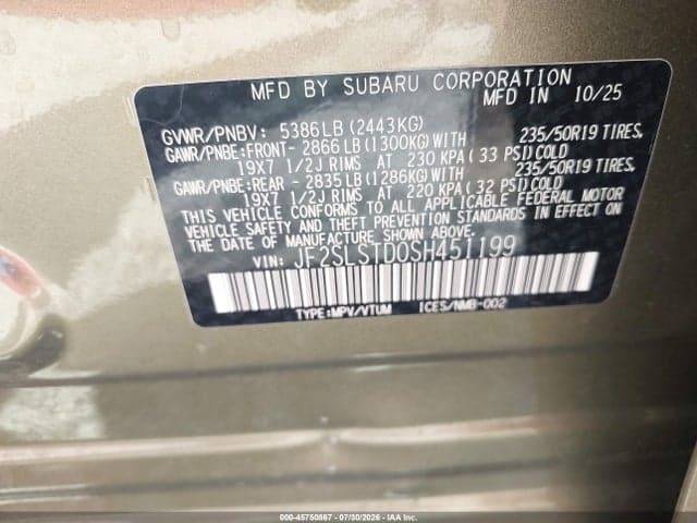 2025 SUBARU FORESTER TOURING HYBRID 9