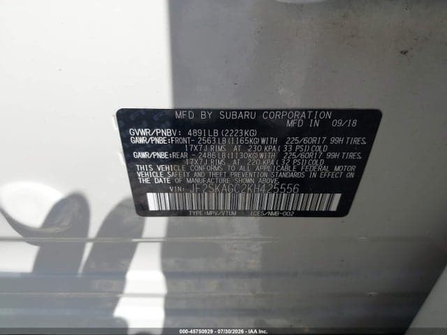 2019 SUBARU FORESTER PREMIUM 9