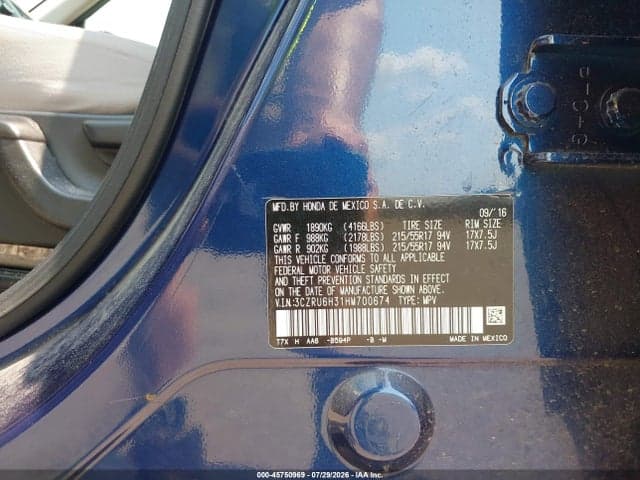 2017 HONDA HR-V LX 9