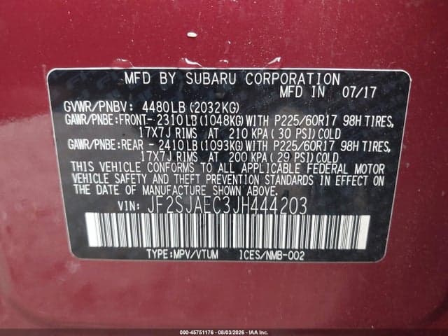 2018 SUBARU FORESTER 2.5I PREMIUM 9