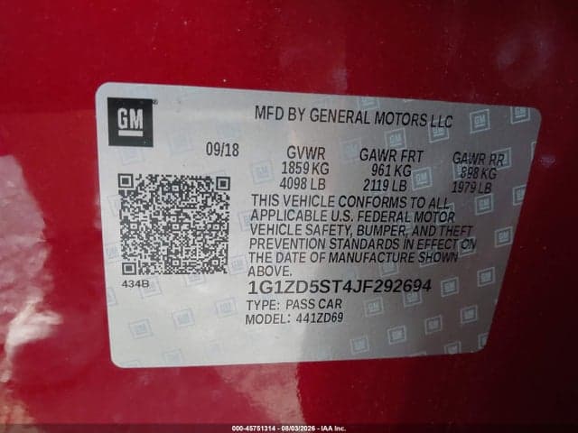 2018 CHEVROLET MALIBU LT 9
