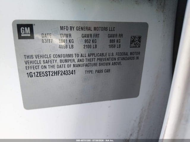 2017 CHEVROLET MALIBU 1LT 9