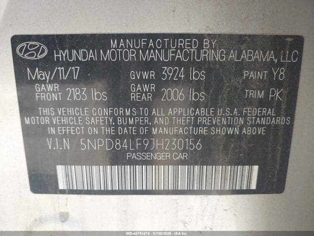 2018 HYUNDAI ELANTRA SEL 9