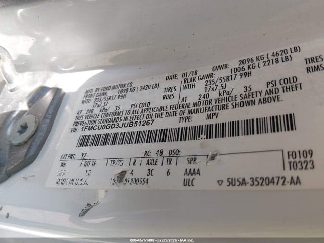 2018 FORD ESCAPE SE 9