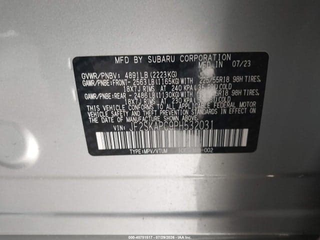 2023 SUBARU FORESTER LIMITED 9