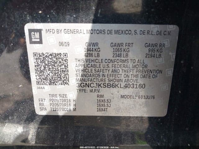 2019 CHEVROLET TRAX LS 9