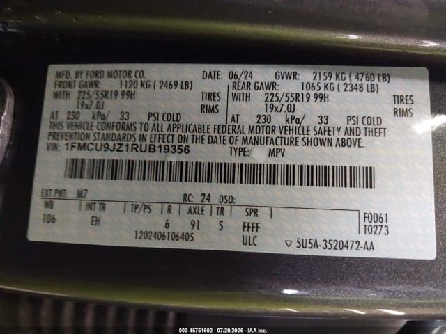 2024 FORD ESCAPE PLATINUM 9
