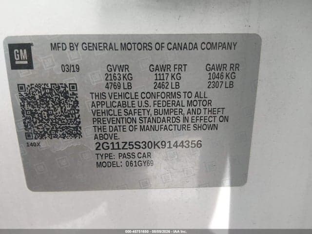 2019 CHEVROLET IMPALA LT 9