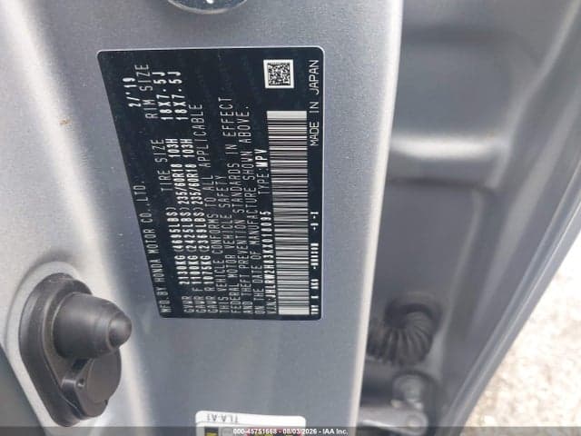 2019 HONDA CR-V EX-L 9