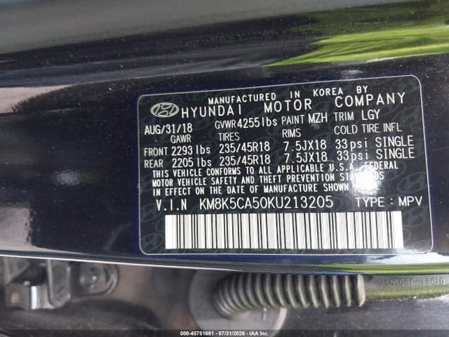 2019 HYUNDAI KONA ULTIMATE 9