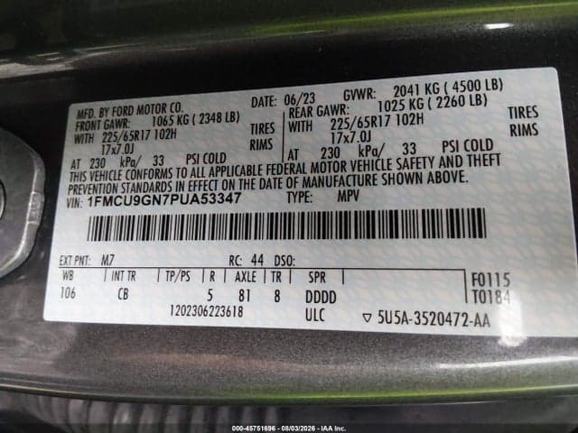 2023 FORD ESCAPE ACTIVE 9