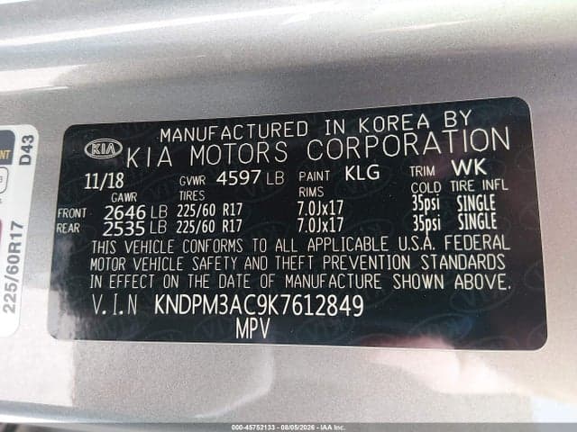 2019 KIA SPORTAGE LX 9