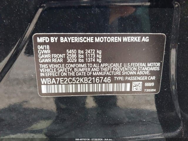 2019 BMW 740I 9