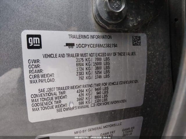 2021 CHEVROLET SILVERADO 1500 4WD SHORT BED CUSTOM TRAIL BOSS 9