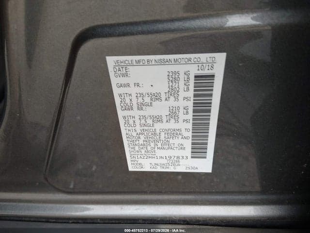 2018 NISSAN MURANO PLATINUM 9