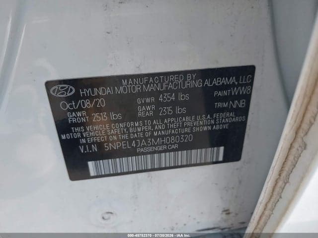 2021 HYUNDAI SONATA SEL 9