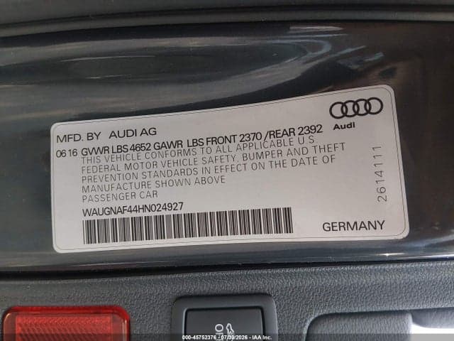2017 AUDI A4 PREMIUM 9