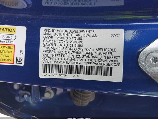 2021 HONDA ACCORD SPORT SPECIAL EDITION 9